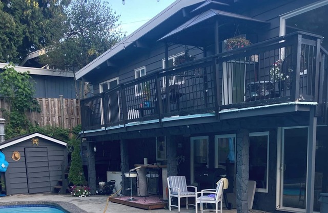 Private resort style living with a pool&hot tub in the heart of metro vancouver.