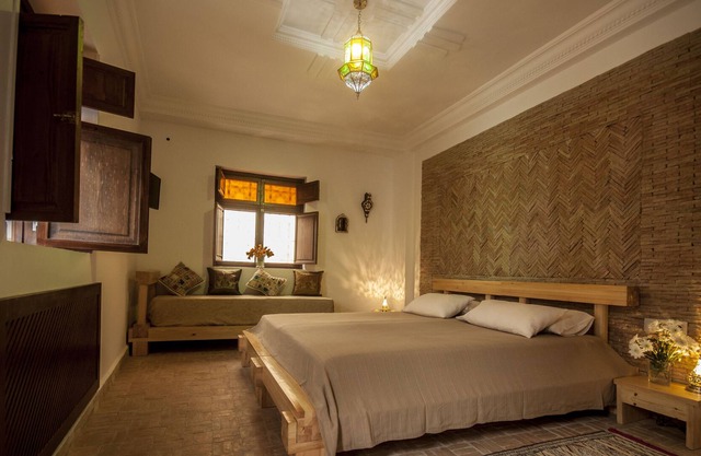 Private room (khamiis) in a traditional Riad