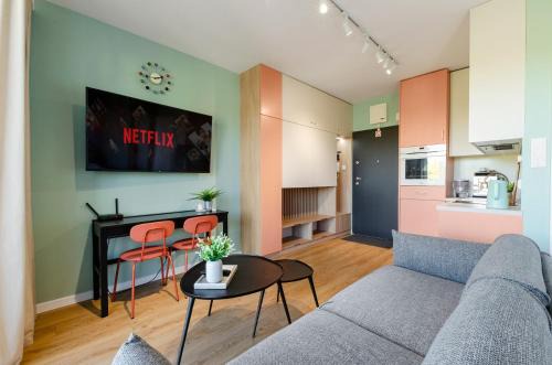 Queen Size Bed - Apartament obok Manufaktury w centrum Łodzi - Parking gratis!