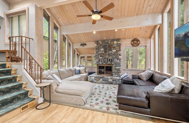 Relax around the fireplace and enjoy a round of golf at Northstar this season!