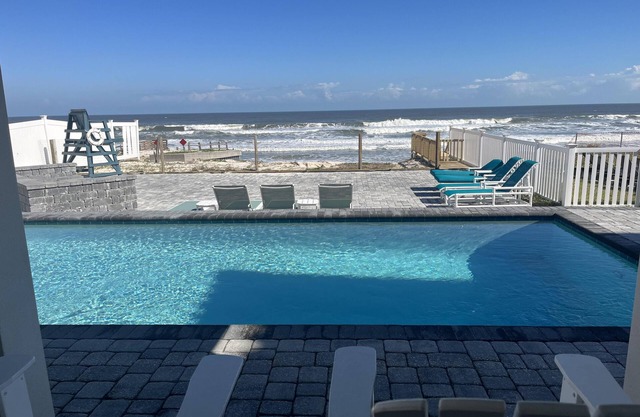 Renovated, direct oceanfront 5BR/6BA private pool home sleeps 16.