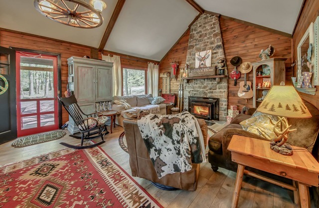 Rustic cabin at the rock.