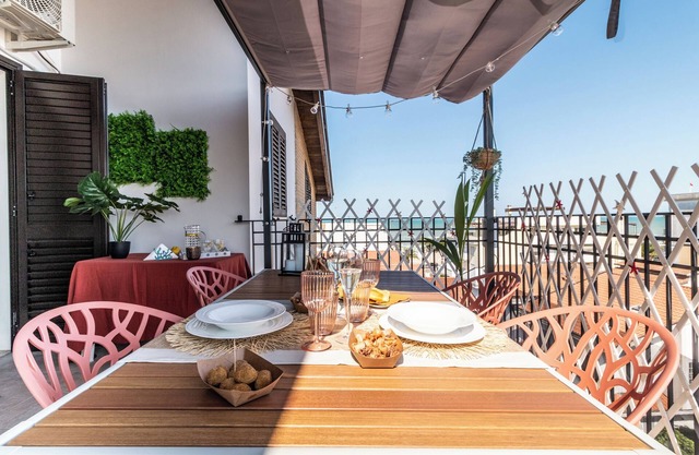 Sea view panoramic apartment with terrace wifi and parking