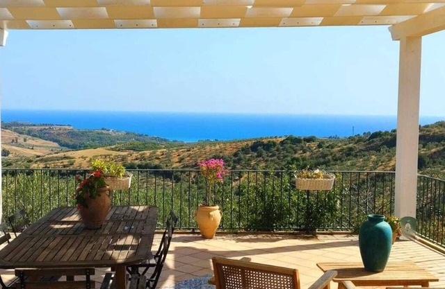 sea view villa immersed in olive grove