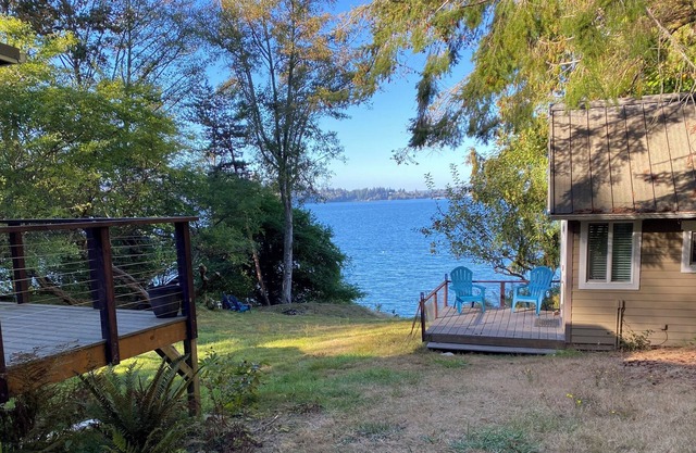 Secluded beach, nestled in nature's embrace, crashing waves & breathtaking views