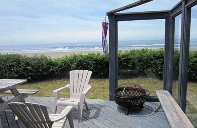 Serene Waldport Oceanfront with Fantastic Outdoor Gathering Space!