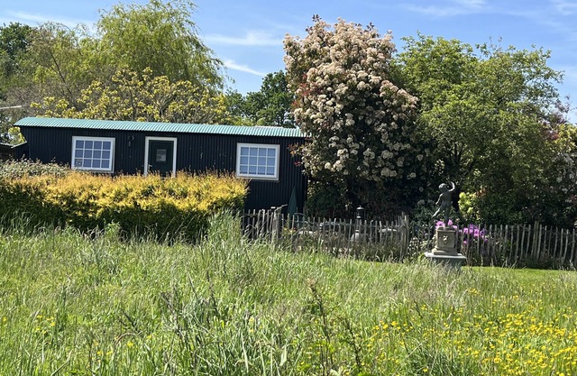 SHEPHERD'S HUT (DELUXE). Beautiful 1 bedroom, with patio, ideal for couples.