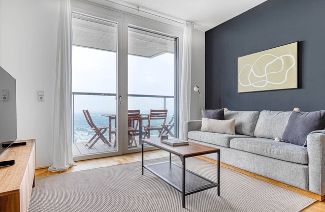 Sleek Leopoldstadt 2BR w/Gym, Elevator & Balcony, near U2, by Blueground