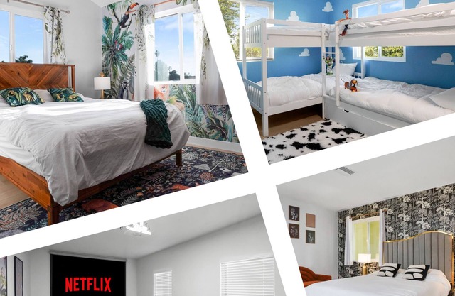 Spacious 7-bedroom themed house ~10 min from Disney