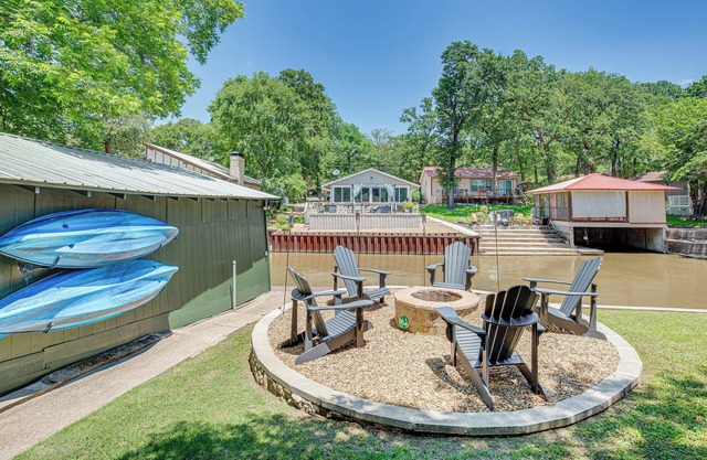 Spacious Deck: Waterfront Home in Gun Barrel City!