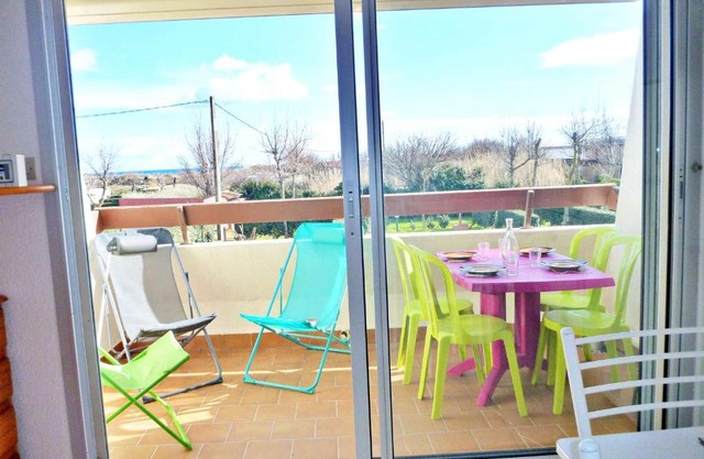 Studio cabine cosy avec terrasse, accès direct plage et parking privé, 2-4 pers, animaux ok - FR-1-387-139