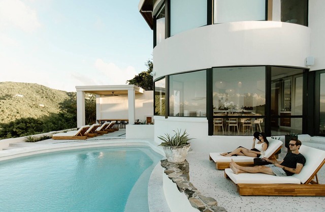 Stunning, designer, villa with water views of Christiansted & resort access
