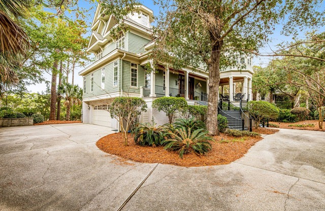 Stunning Island Retreat W/ Marsh View, Wraparound Porch, & Media Room!