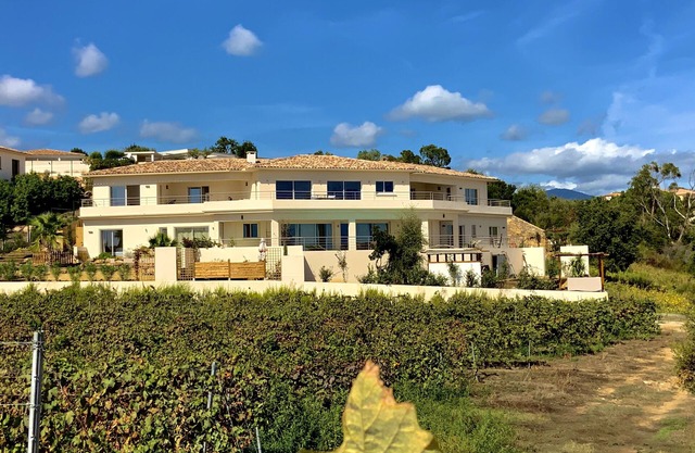 Stunning, spacious, modern villa. Breathtaking sea and vineyard view.