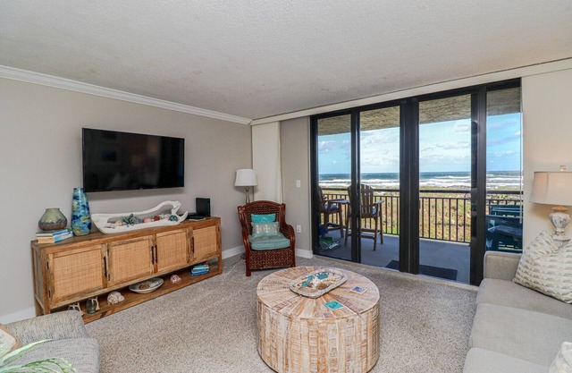 Stunning view from the balcony of this direct ocean front condo! Barefoot Trace