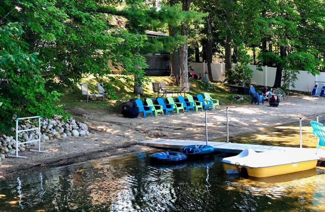 Summers in Maine.nPine-cone Lodge on Sabbathday Lake