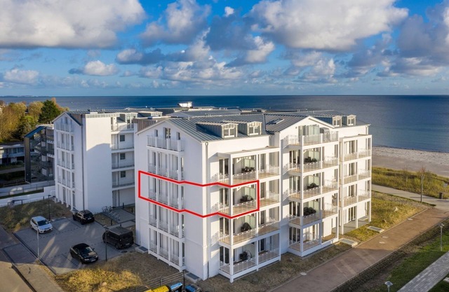 Sunny apartment with balcony and sauna in the complex - only 25 meters to the Baltic Sea