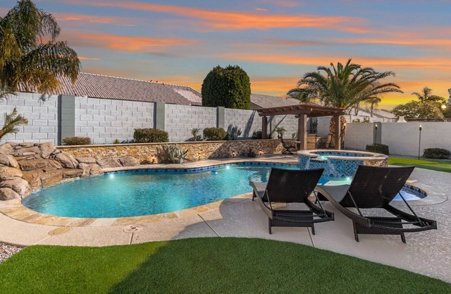 Sunrise Oasis in the Desert
