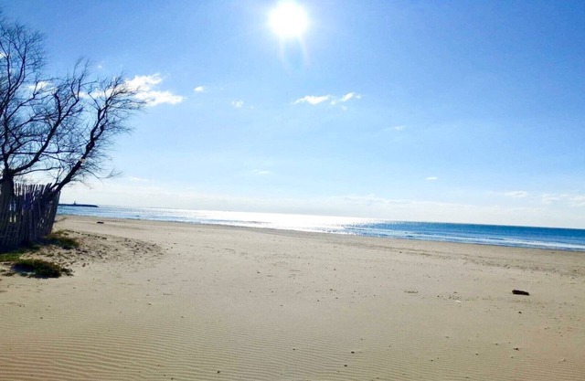 T2 apartment (47 m2) sea view, 2 steps from the beach