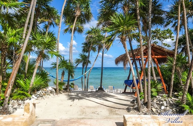 The Best Beachfront villa w/pool, in a secure gated South Akumal community!