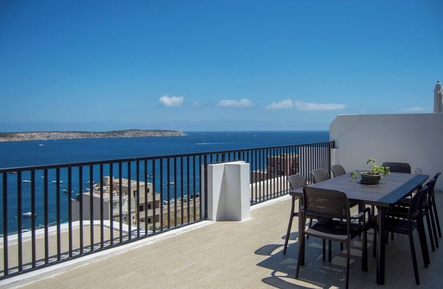 This penthouse is located in the lovely touristic beach village of Mellieha, only a few minutes walk away from Malta's longest sandy beach. It is walking distance from many restaurants and other amenities you may need.
