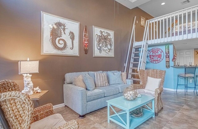 Tiki Loft 1-bedroom plus a loft condo in Galveston at Maravilla