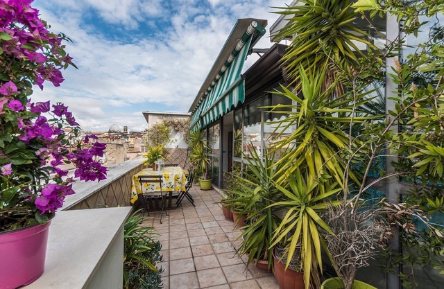 Top floor panoramic terrace in historical center