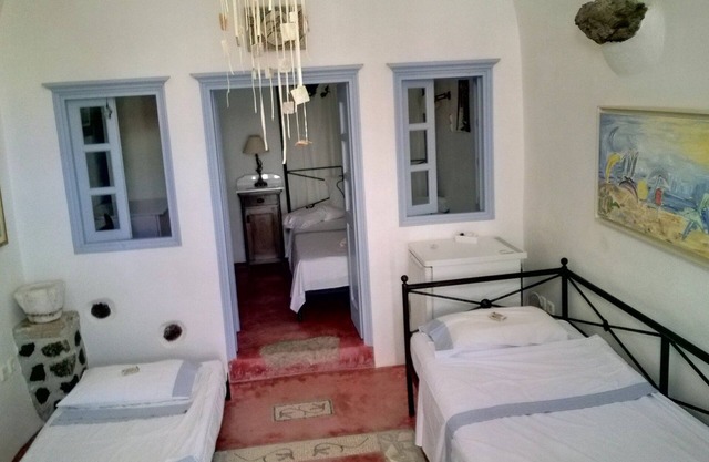 Traditional house in middle-age castle of Emporio Santorini