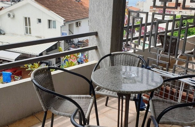 Triple room is consisted by 3 single beds, balcony, tv, bathroom