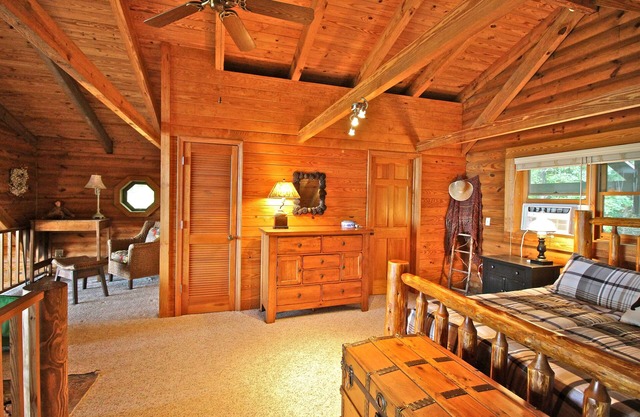 True log cabin with 35 mile unspoiled view
