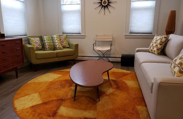 Two bedroom Mid Century Modern apartment in downtown Hallowell