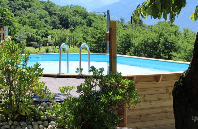 Typical rustico with garden and wonderful view of Lake Como and pool