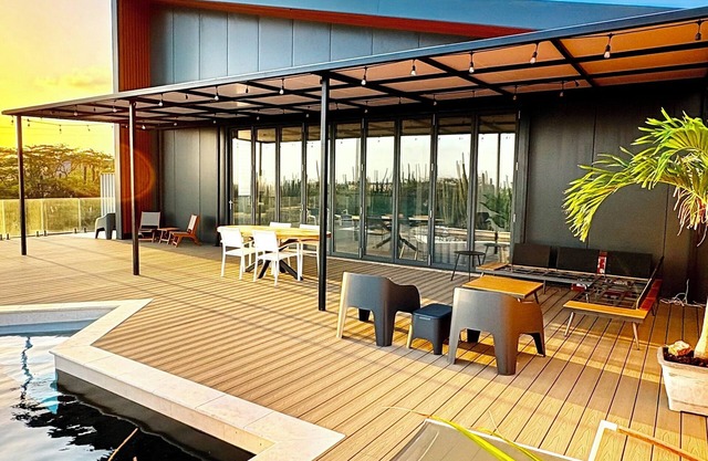 Villa with a pool and views of the island and the ocean. A Home that feels good.