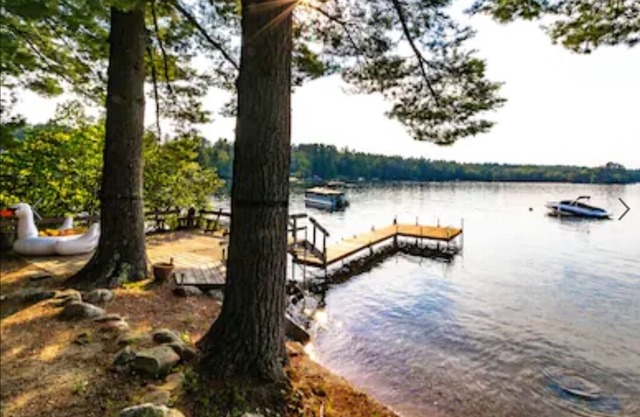 Waterfront cabin with private Sebago Lake Beach