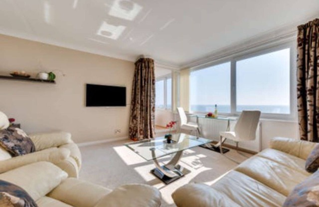 With spectacular sea views the flat is literally across the road from the Beach.