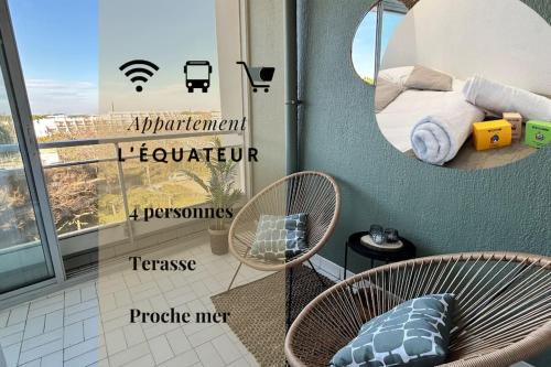 Le Couchant Apartment | 044 - L' Equateur Studio Cabine 4pers - 150m Plage