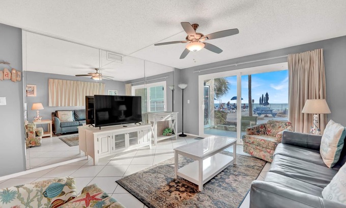 Biltmore Beach Condo | 1 Bd/Ba Deluxe Gulf Front, Steps to Beach; Pool! Sleeps 4! First Floor Condo