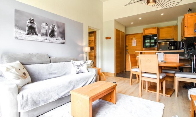 Flaine Apartment | 1-bed apartment in 5* Residence with mountain views, ski in, ski out