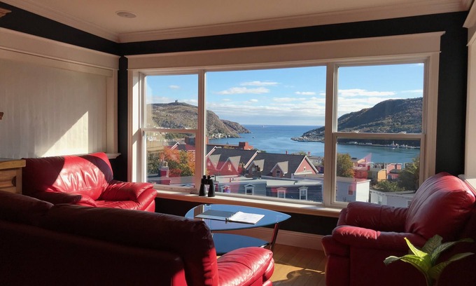 Downtown St. John's Apartment | 1 Bedroom Penthouse Suite with Harbour View and Outdoor Hot Tub.