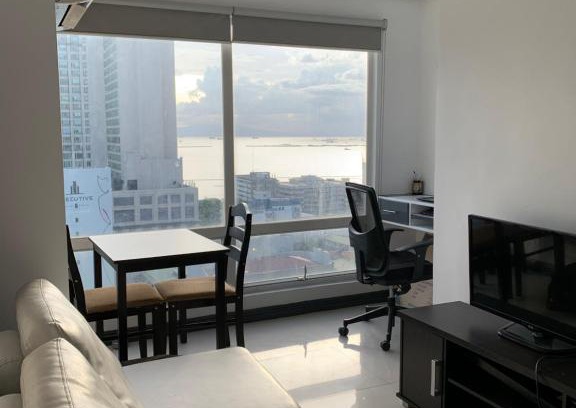 Ermita Night District Apartment | 1 BR with balcony, fully furnished overlooking Manila Bay at Birch Tower, Malate, Manila