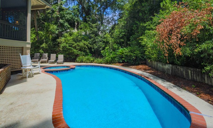Oceanside House | 1 Minute to Beach! Grand Beach Home w/Private Pool & Spa, Screened Porch & Multiple Family Rooms!