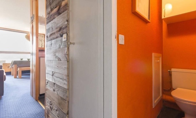 Arc-1800 Apartment | 10m from ski slopes, 2nd floor, view valley, balcony, tv, 33m², Les Arcs