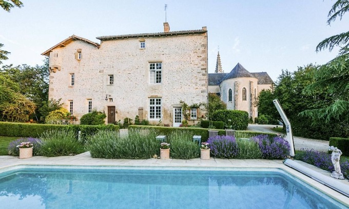 Pressigny House | 14th Century Stone Priory with a private pool