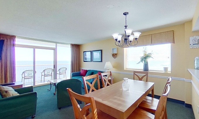 Myrtle Beach Condo | 14th Floor Oceanfront Snowbird Friendly Condo w/ WiFi, AC, Private W/D