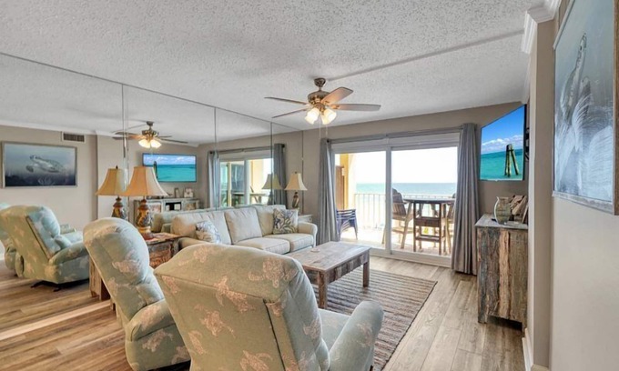 Biltmore Beach Condo | 2bd/2ba Condo Ocean views from every room walk in shower FREE BEACH CHAIRS