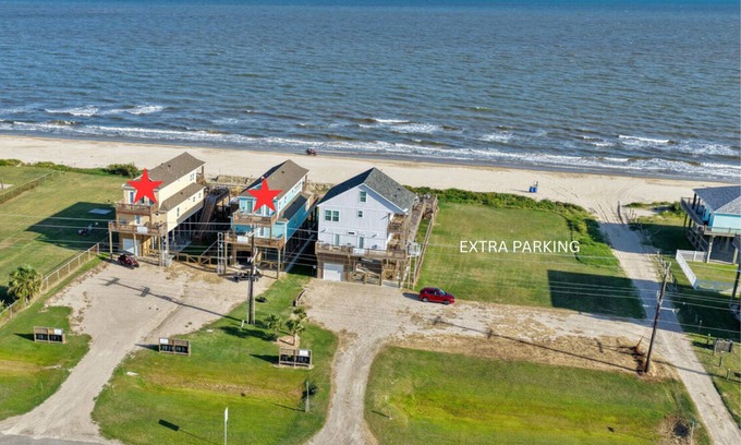 Port Bolivar House | 2BeachfrontHouses! 2HeatedPools! Sleep48! Weddings! Pets! HotTubs! ExtraParking!