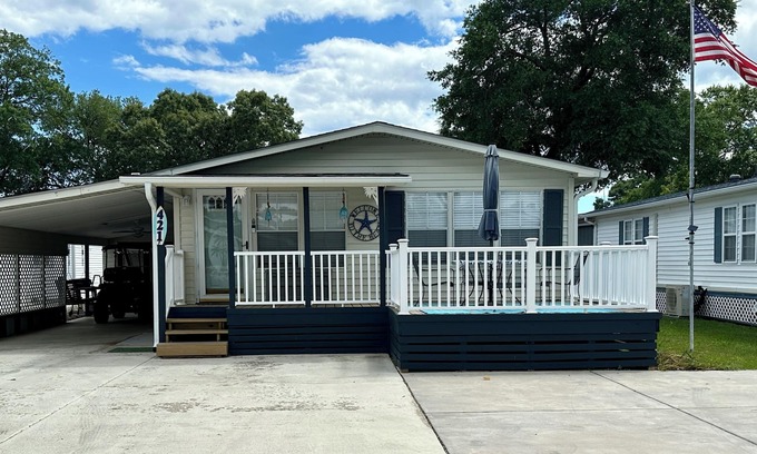 Garden City House | 2BR 2BA Close to Beach/Pool with Golf Cart, Oceanside Village, Surfside Beach SC