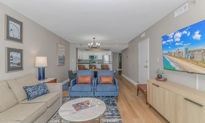 Myrtle Beach Apartment | 2BR Direct Oceanfront Newly Renovated onBoardwalk!