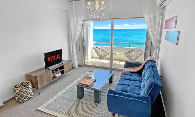 Larnaca Apartment | 2BR Seafront Apt. in center with community pool