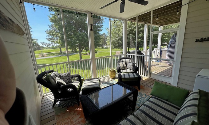 Ocean View Villa | 3-bedroom villa on Beartrap Dunes Golf Course. 1st tee, pool, ground floor.